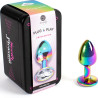 Secretplay - Plug Anal En Métal Arc-En-Ciel Petite Taille 7 Cm